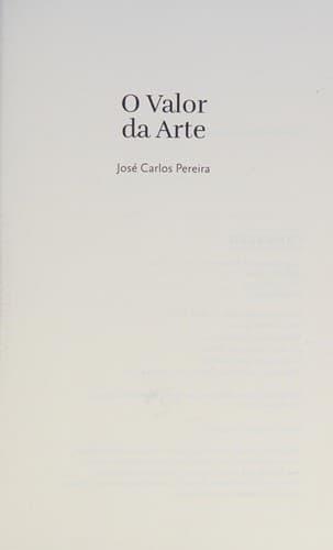 O valor de arte