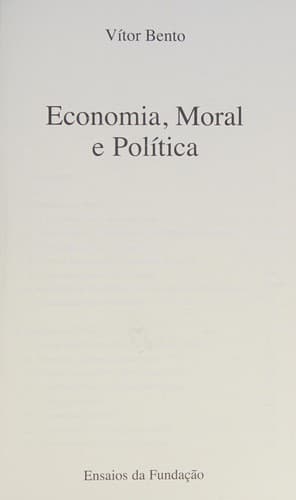 Economia, moral e política