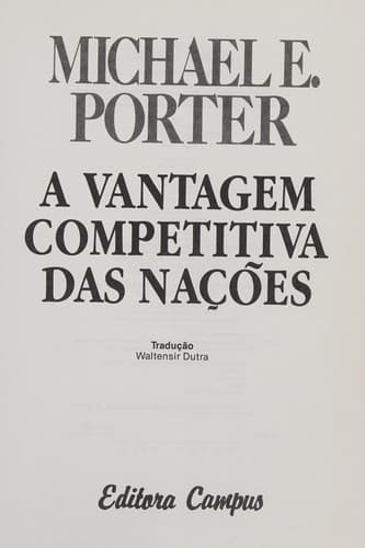 A vantagem competitiva das nações