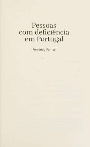 Pessoas com deficiência em Portugal