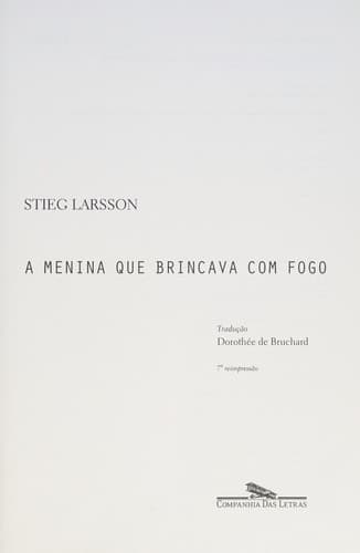A menina que brincava com fogo