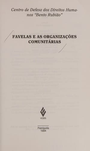 Favelas e as organizações comunitárias