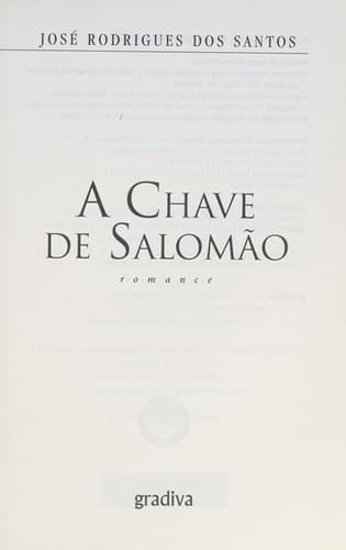 A chave de Salomão: romance