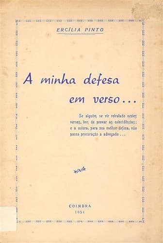 A minha defesa em verso...