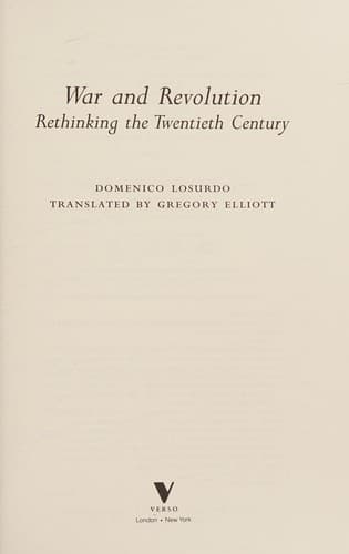 War and Revolution: Rethinking the Twentieth Century