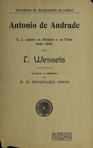 Antonio de Andrade: S.J. viajante no Himalaia e no Tibete (1624-1630)