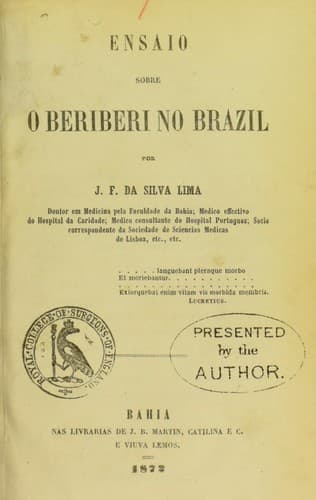 Ensaio sobre o beriberi no Brazil