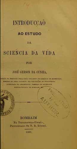 Introduc©ʹa©æ ao estudo da sciencia da vida