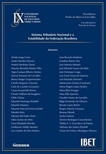 IX Congresso Nacional de Estudos Tributários