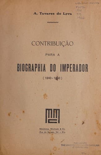 Contribui©ʹ©Đo para a biographia do imperador (1840-1850)