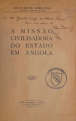 A miss©Đo civilisadora do estado em Angola