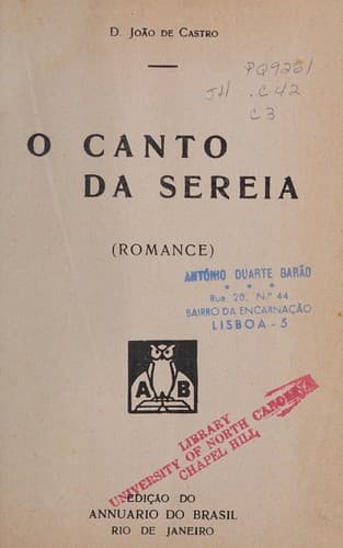 O canto da sereia: romance