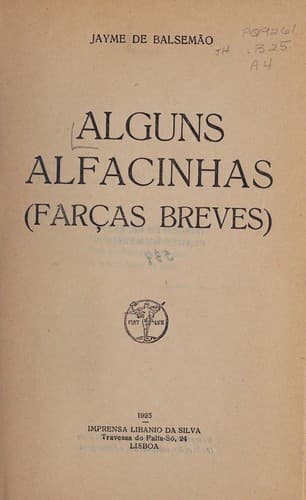 Alguns alfacinhas: far©ʹas breves