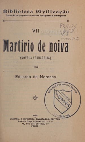 Martirio de noiva: novela verdadeira