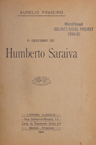 O desterro de Humberto Saraiva
