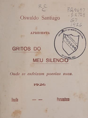 Gritos do meu silencio: onde se enfeixan poesias suas