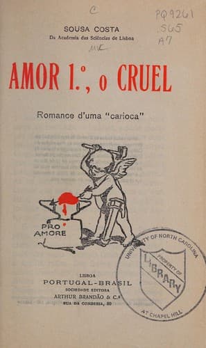 Amor 1o., o cruel: romance d'uma "carioca"