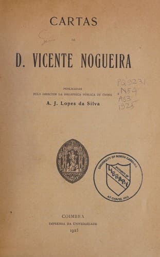 Cartas de D. Vicente Nogueira