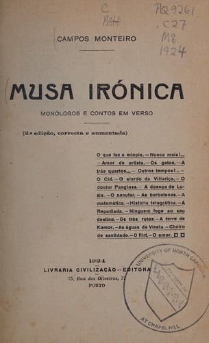 Musa ir©đnica: mon©đlogos e contos em verso