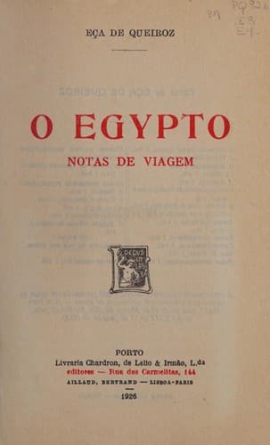O Egypto: notas de viagem