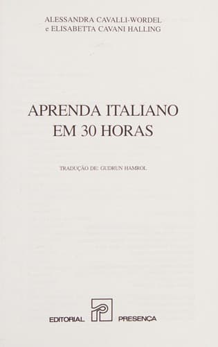 Aprenda Italiano em 30 Horas