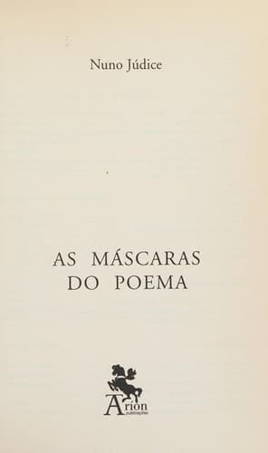 As máscaras do poema