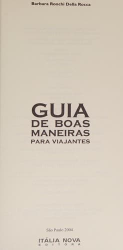 Guia de Boas Maneiras para Viajantes