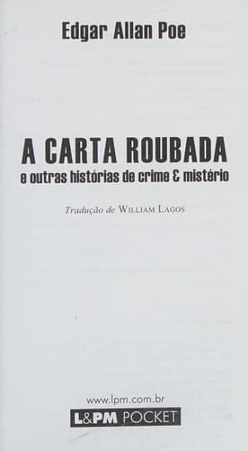 Carta Roubada e Outras Histórias de Crime e Mistério, A