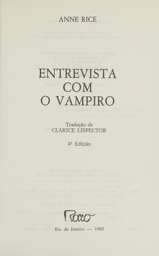 Entrevista com o Vampiro