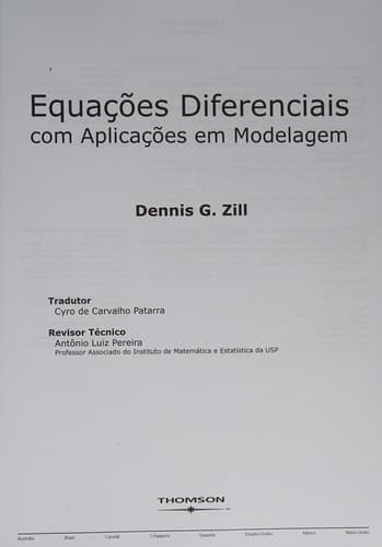 Equações Diferenciais com Aplicações em Modelagem
