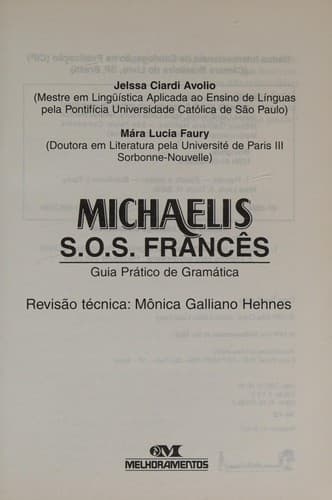 Michaelis S.O.S Francês: Guia Prático de Gramática