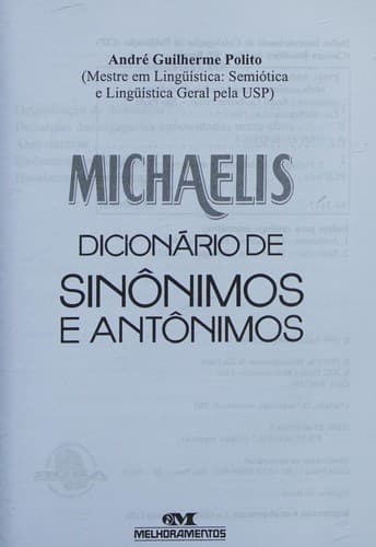 Michaelis Dicionário de Sinônimos e Antônimos