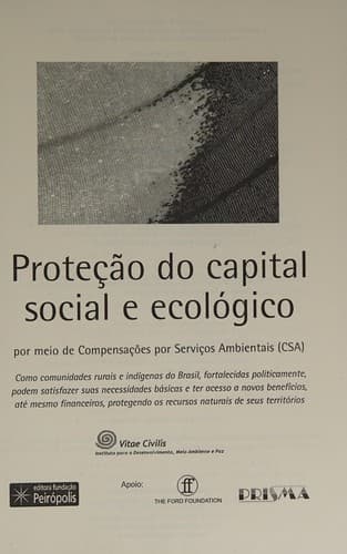 Proteção do Capital Social e Ecológico