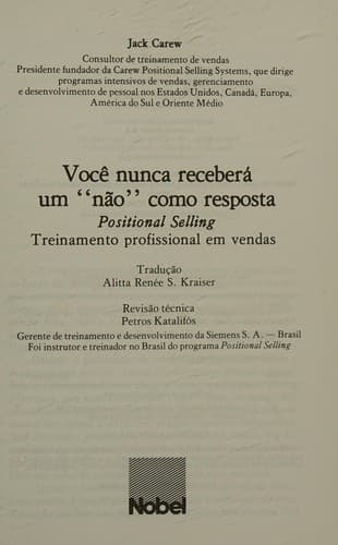 Você Nunca Receberá Não como Resposta