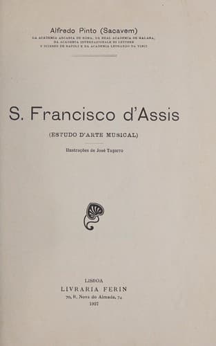 S. [i.e. S©Đo] Francisco d'Assis: estudo d'arte musical