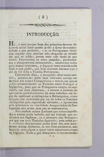 Posic̜ão em que se acha Portugal para com Inglaterra: Segundo os tratados entre os dois paizes