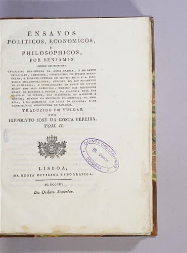 Ensayos politicos, economicos, e philosophicos