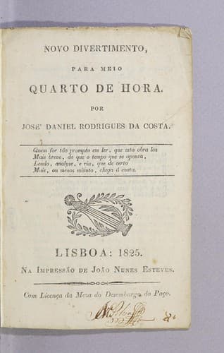 Novo divertimento, para meio quarto de hora