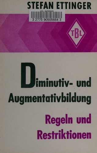 Diminutiv- und Augmentativbildung, Regeln und Restriktionen: Morphologische und semantische Probleme der Distribution und der Restriktion bei der Substantivmodifikation im Italienischen, Portugiesischen, Spanischen und Rumänischen.