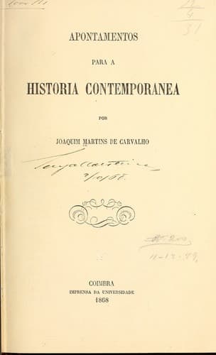 Apontamentos para a historia contemporanea
