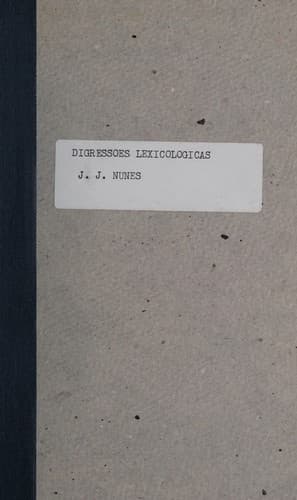 Digressões lexicológicas.