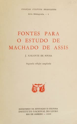 Fontes para o estudo de Machado de Assis