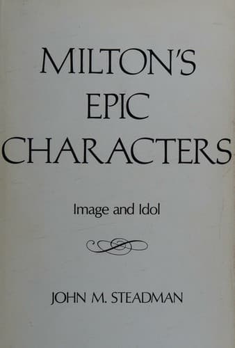 Milton's epic characters: image and idol