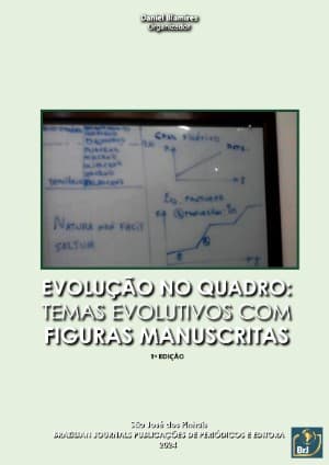 Evolução no quadro: temas evolutivos com figuras manuscritas
