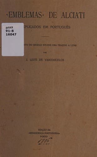 "Emblemas" de Alciati explicados em português: manuscrito do seclo XVI-XVII