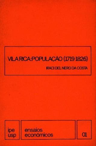 Vila Rica, população (1719-1826)