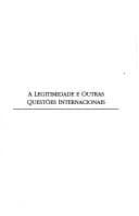 A legitimidade e outras questões internacionais