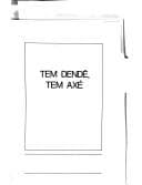 Tem dendê, tem axé: etnografia do dendezeiro