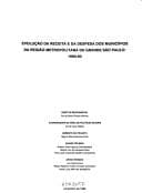 Evolução da receita e da despesa dos municípios da Região Metropolitana da Grande São Paulo, 1980-90