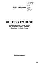 De letra em riste: identidade, autonomia e outras questões nas literaturas de Angola, Cabo Verde, Moçambique e S. Tomé e Príncipe
